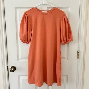Live to be Spoiled Coral Puff Sleeve Mini Dress